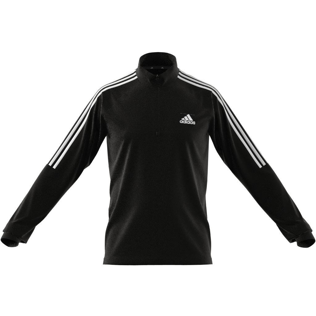 Aeroready Sereno Cut 3-Stripes Slim 1/4-Zip Training Top, Black, A901_ONE, large image number 5
