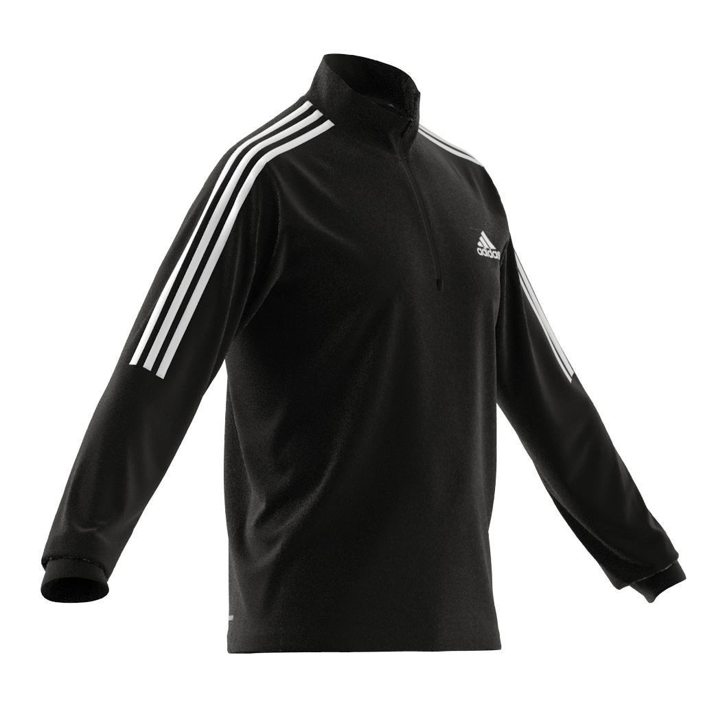 Aeroready Sereno Cut 3-Stripes Slim 1/4-Zip Training Top, Black, A901_ONE, large image number 7
