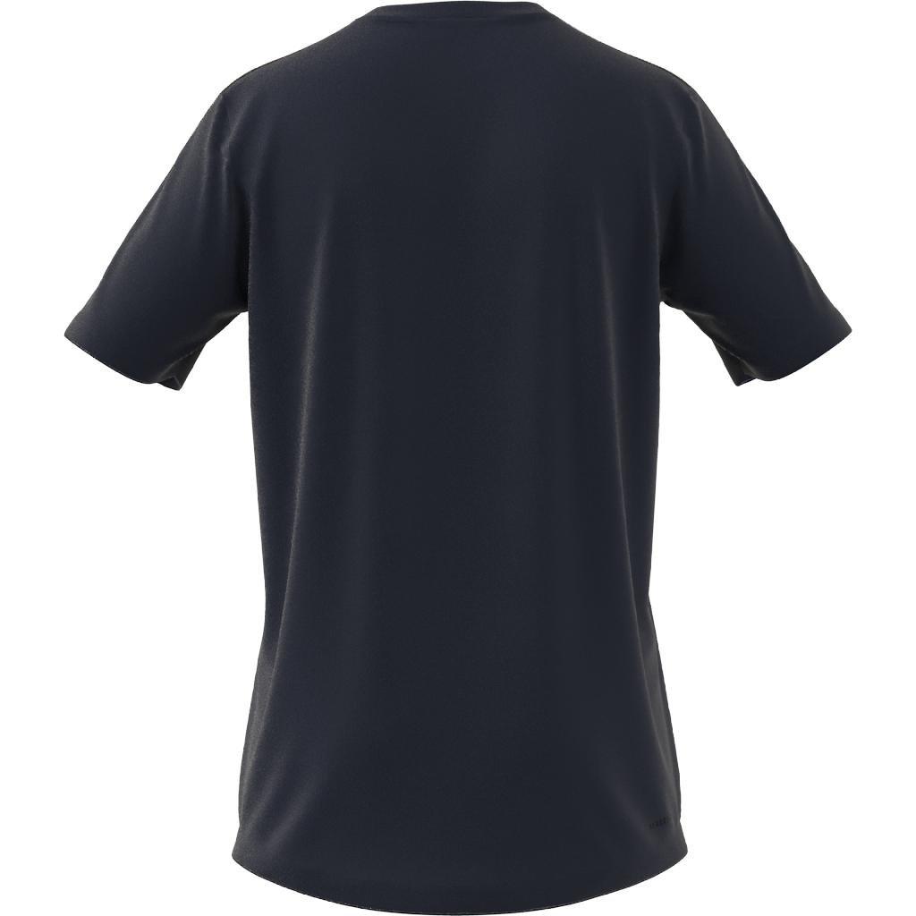 Men Aeroready Designed To Move Sport 3-Stripes T-Shirt, Blue, A901_ONE, large image number 2