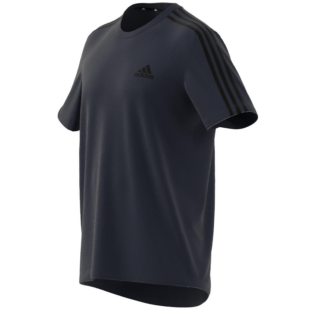 Men Aeroready Designed To Move Sport 3-Stripes T-Shirt, Blue, A901_ONE, large image number 7