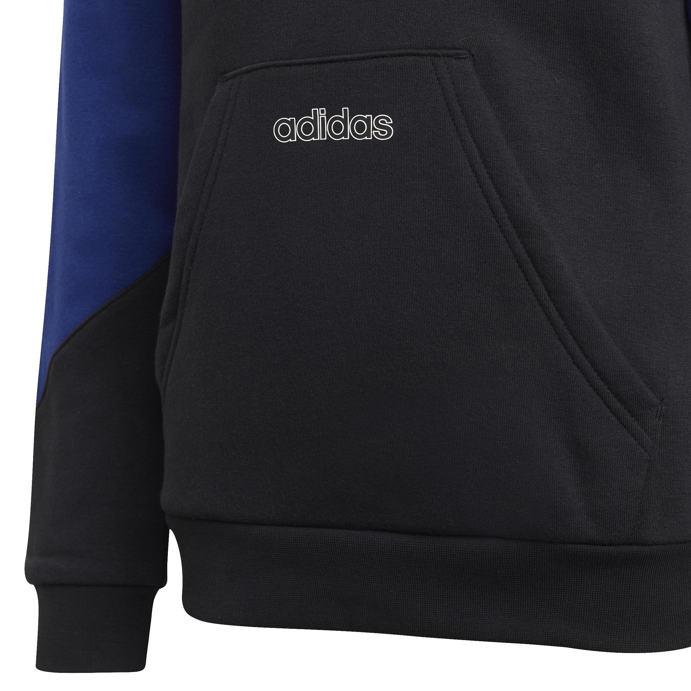 Unisex Kids Sprt Hoodie, Black, A901_ONE, large image number 5