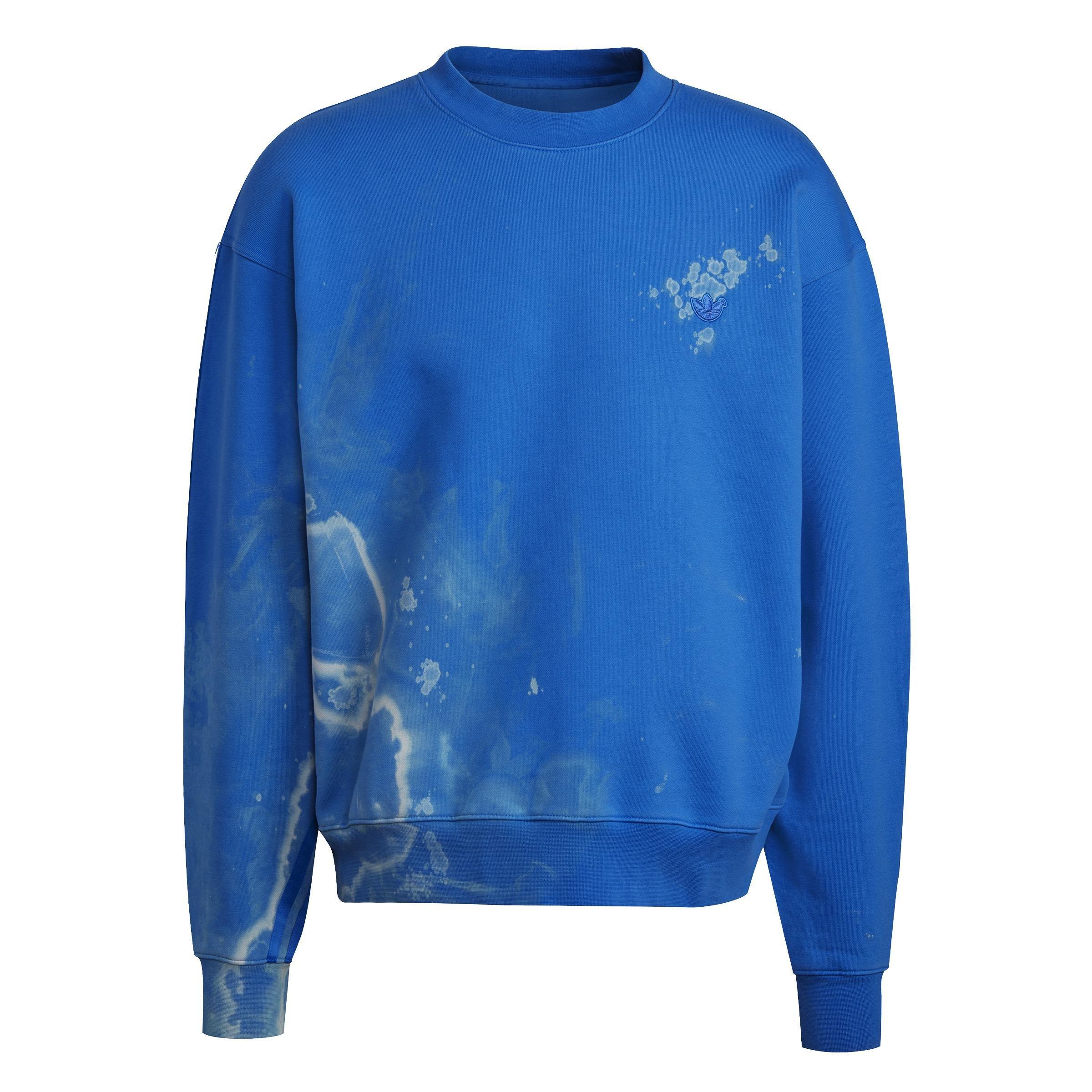 Blue Version Tie-Dyed Crew Sweatshirt, Blue, A901_ONE, large image number 0