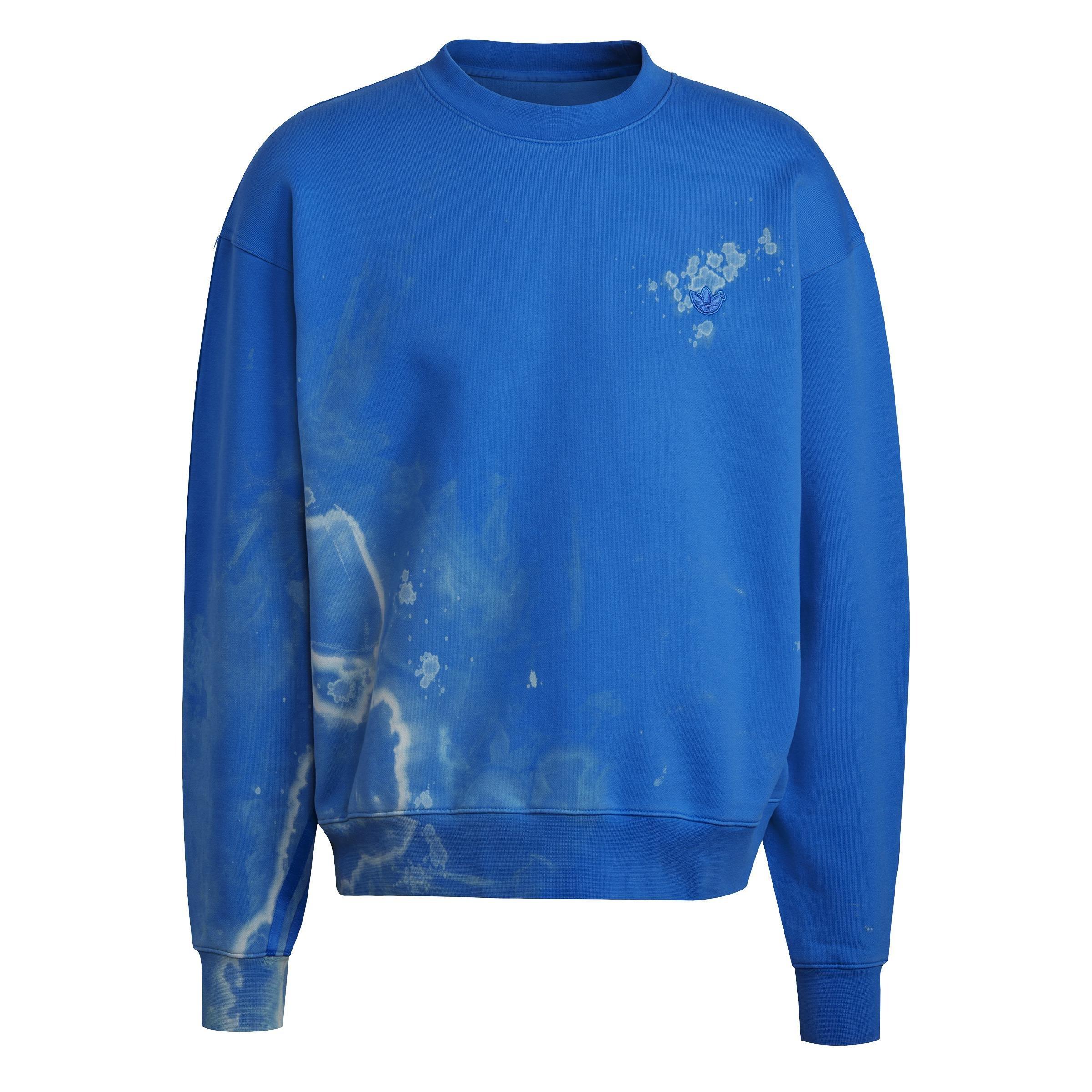 Blue Version Tie-Dyed Crew Sweatshirt, Blue, A901_ONE, large image number 1