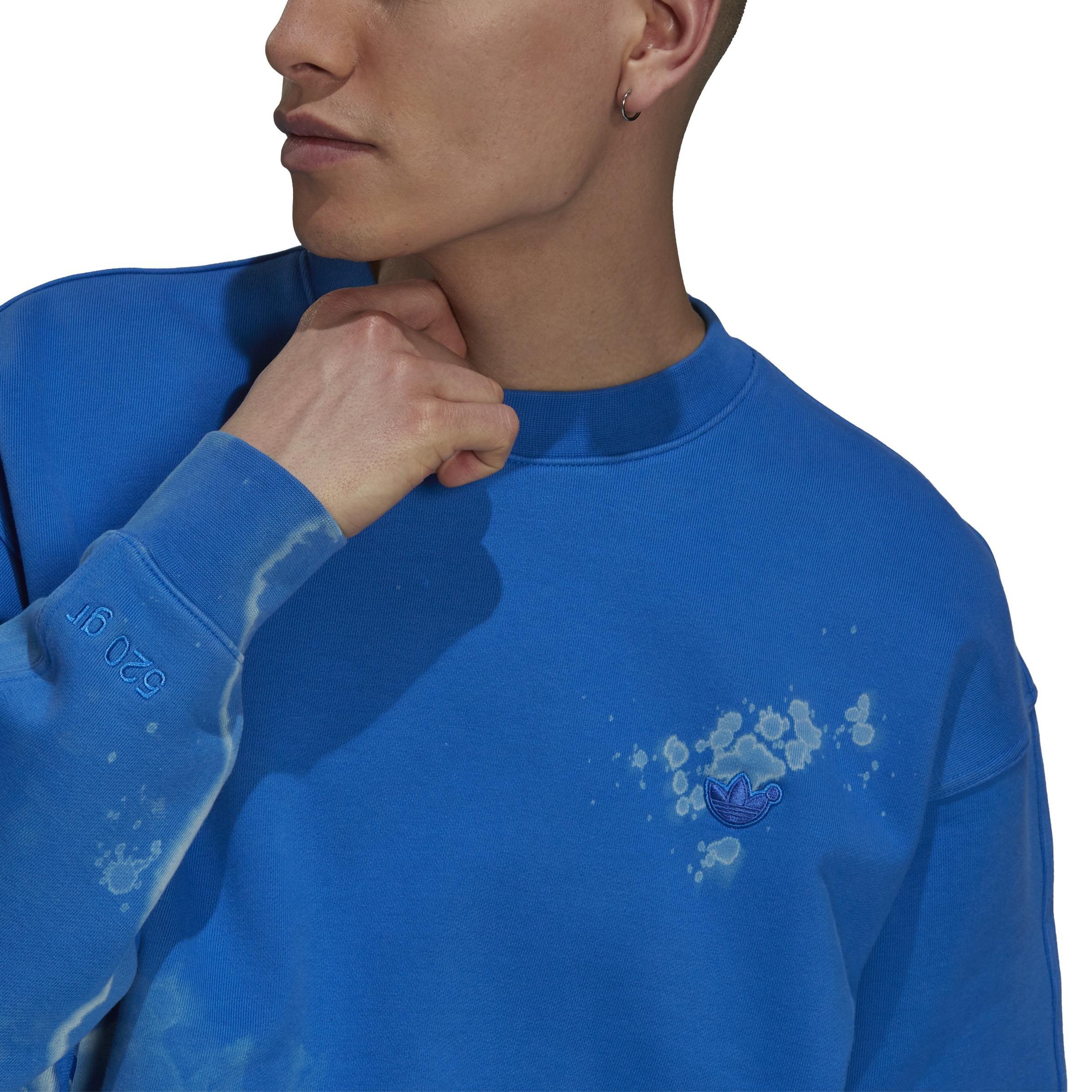 Blue Version Tie-Dyed Crew Sweatshirt, Blue, A901_ONE, large image number 5