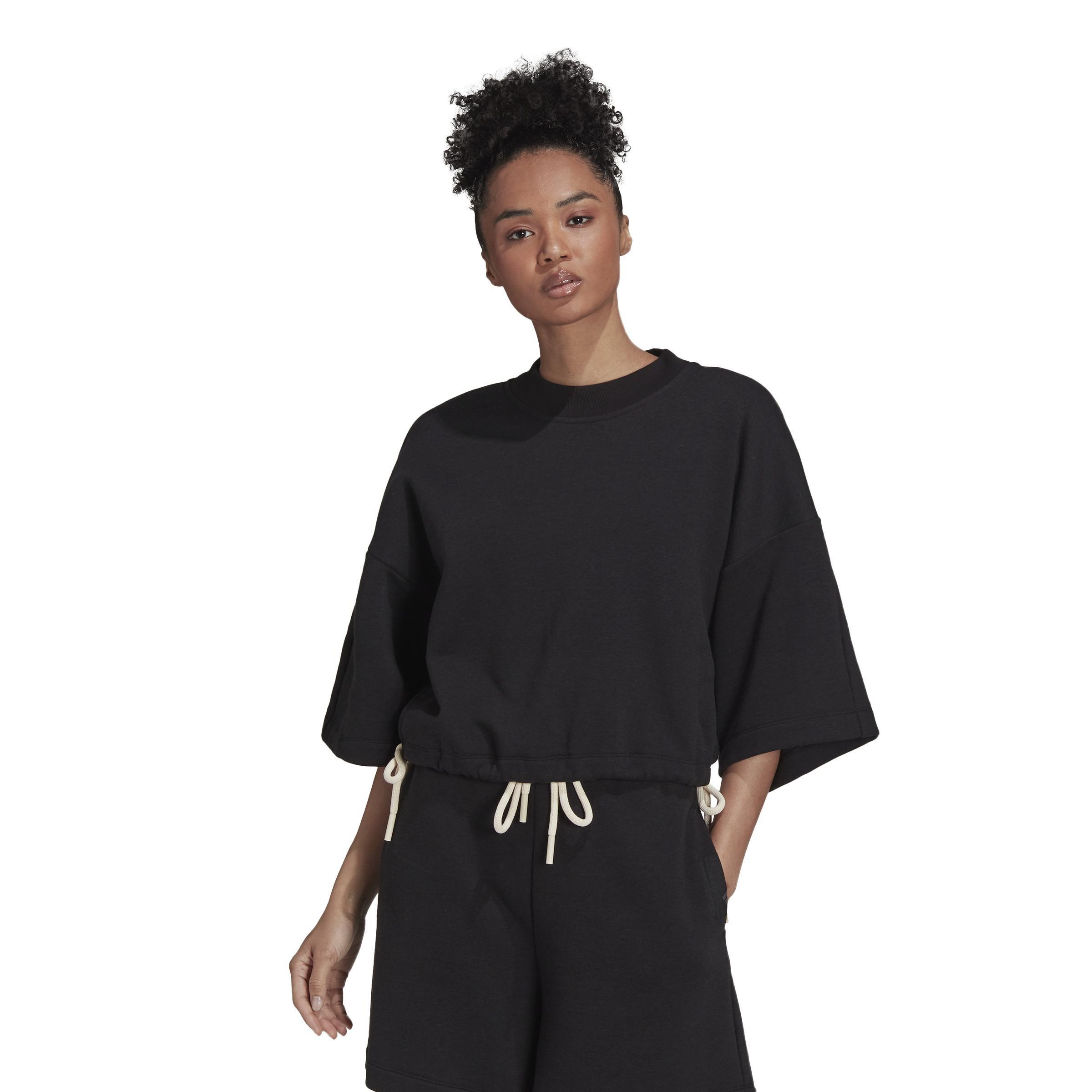 Sportswear Studio Lounge Fleece Sweatshirt, Black, , large image number 1