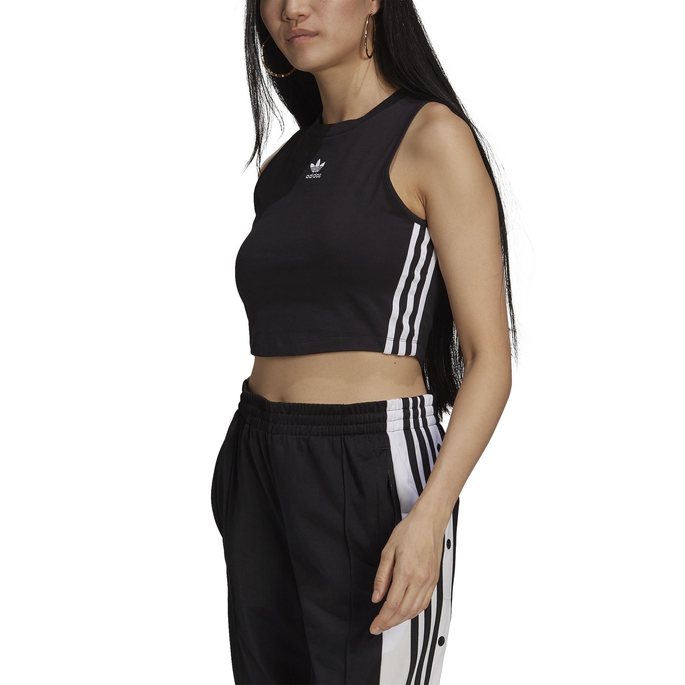 Adicolor Classics Cropped Tank Top, Black, A901_ONE, large image number 0