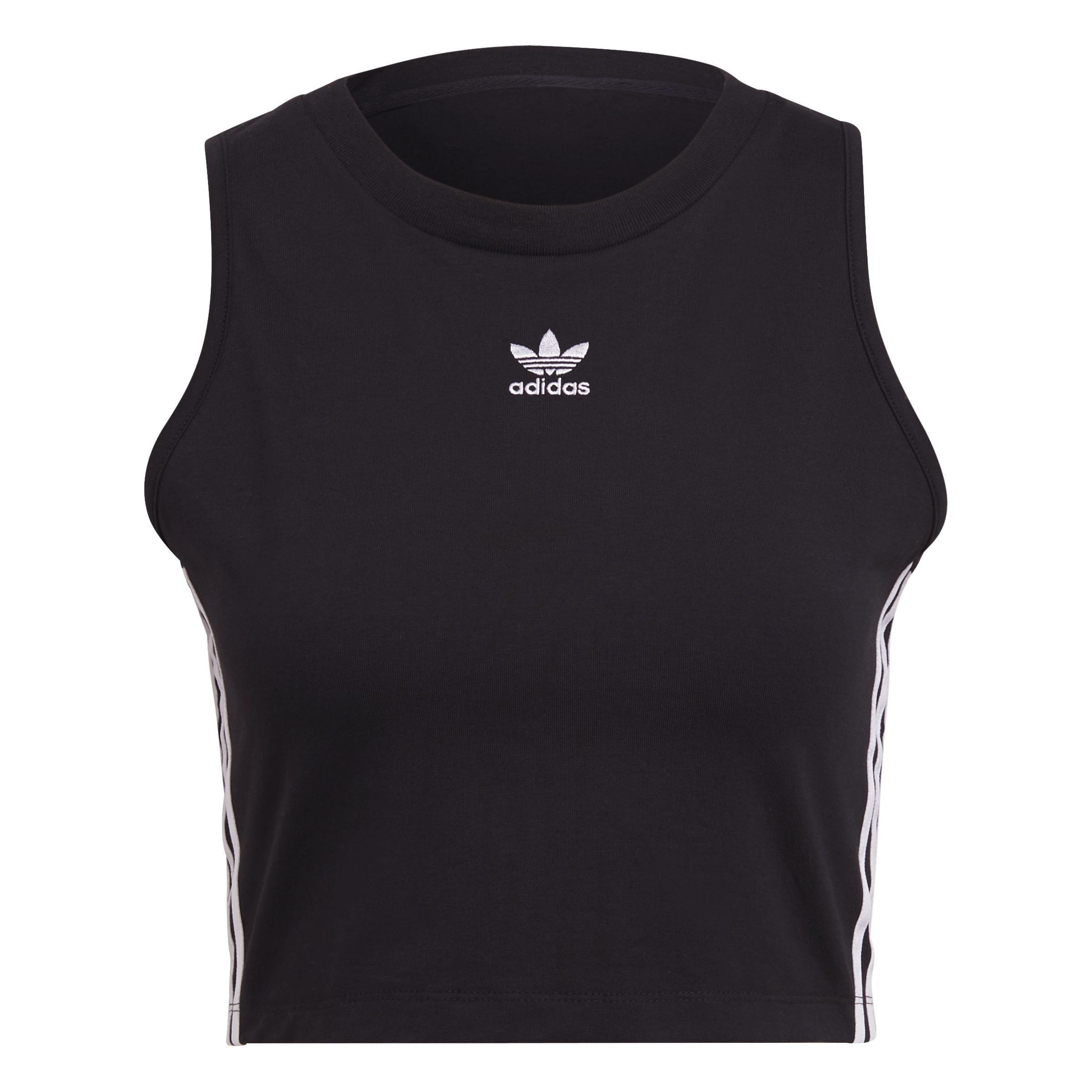 Adicolor Classics Cropped Tank Top, Black, A901_ONE, large image number 1