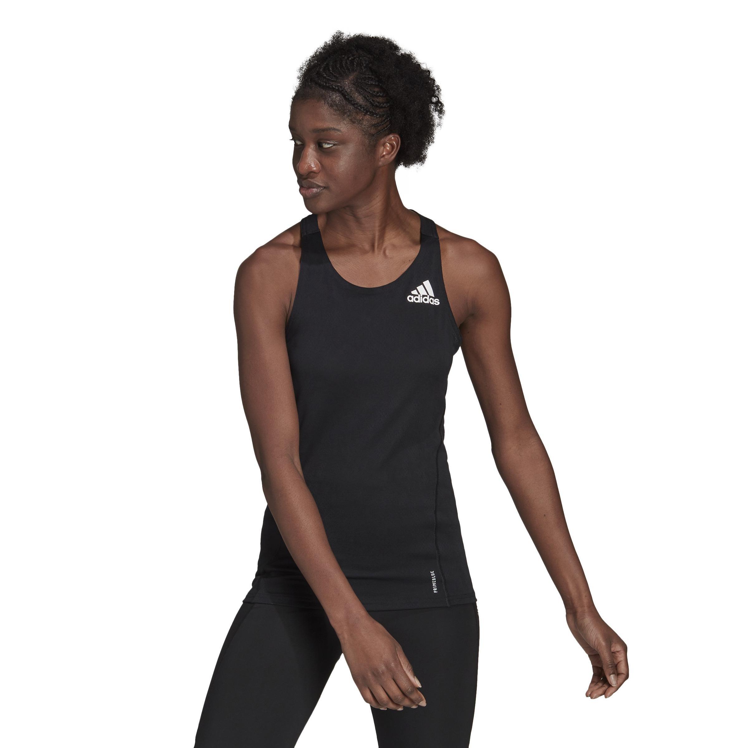 Adizero Primeblue Tank Top, Black, A901_ONE, large image number 0