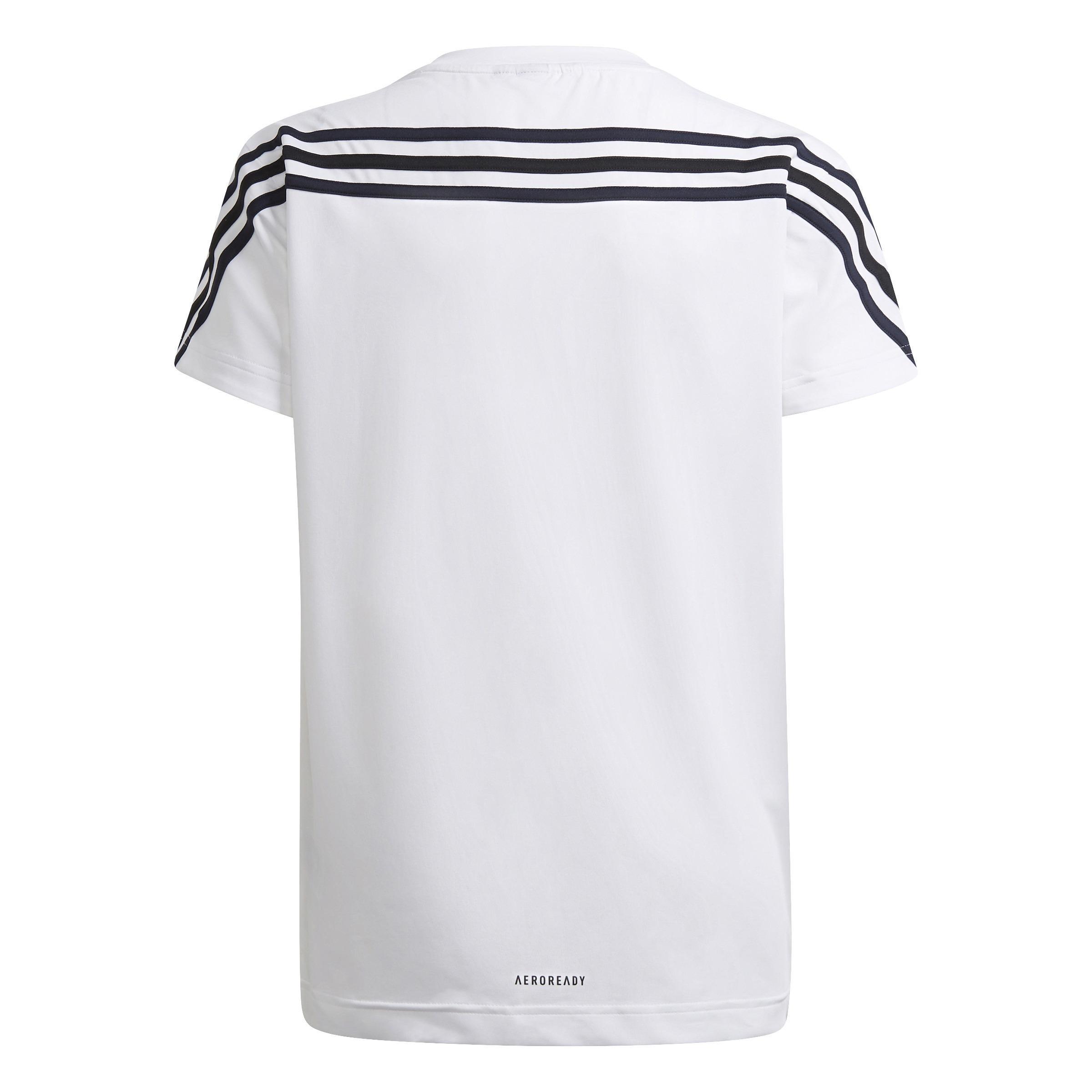 Kids Marimekko Primegreen Aeroready Training Loose 3-Stripes T-Shirt, White, A901_ONE, large image number 1
