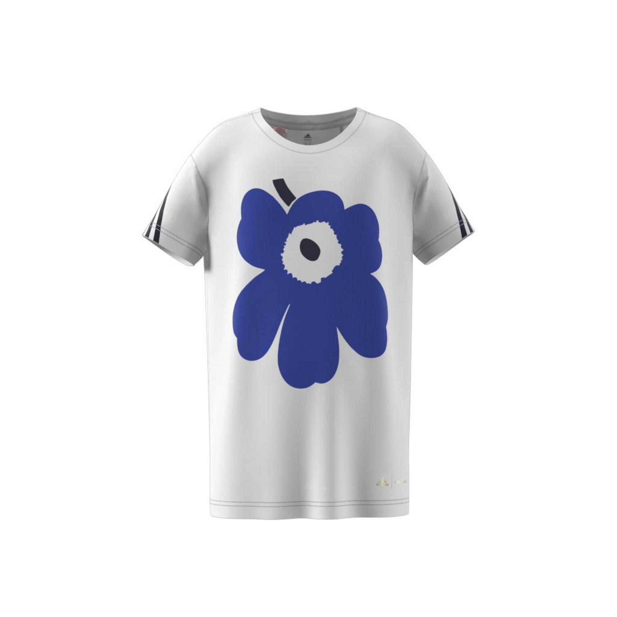 Kids Marimekko Primegreen Aeroready Training Loose 3-Stripes T-Shirt, White, , large image number 22