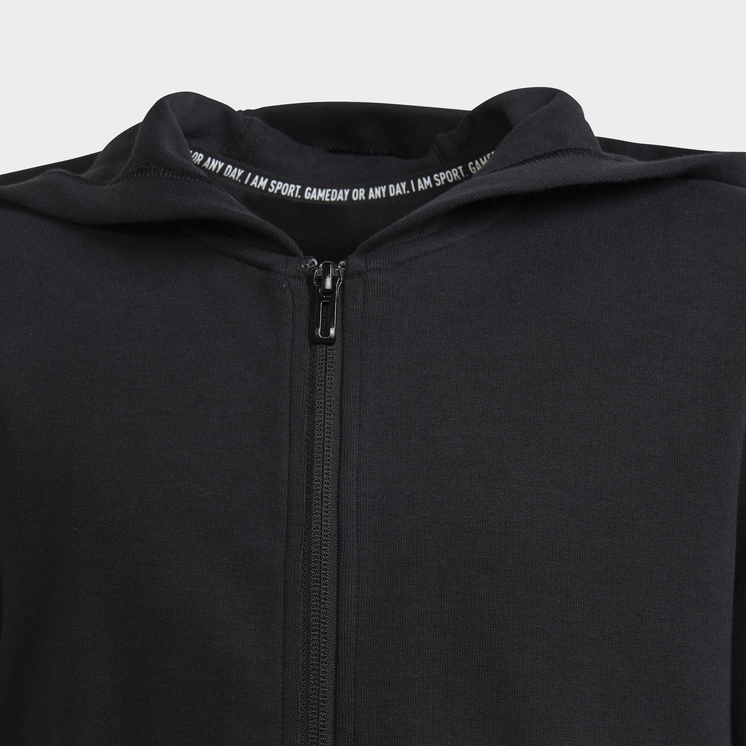 Kids Future Icons 3-Stripes Full-Zip Hoodie, Black, A901_ONE, large image number 3