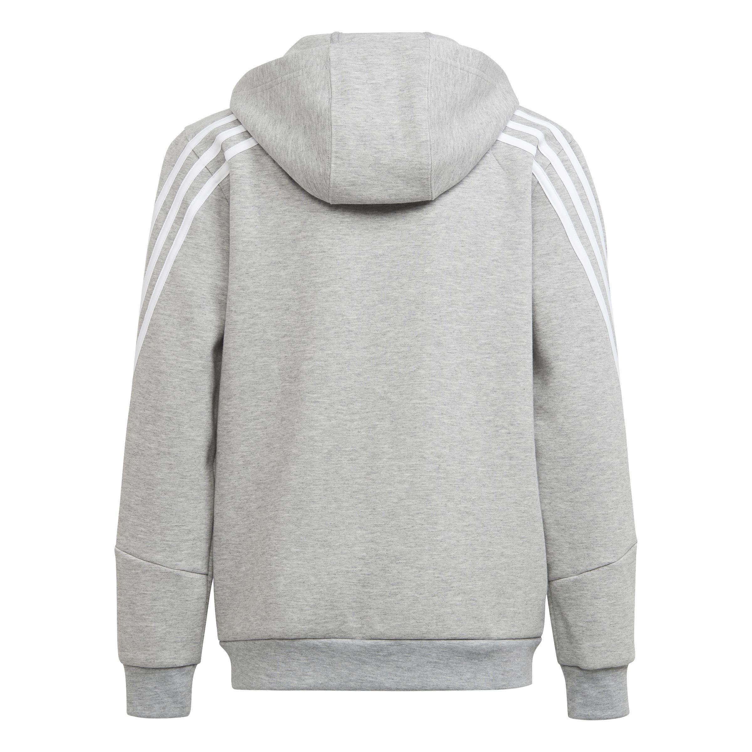 Kids Future Icons 3-Stripes Full-Zip Hoodie, Grey, A901_ONE, large image number 2