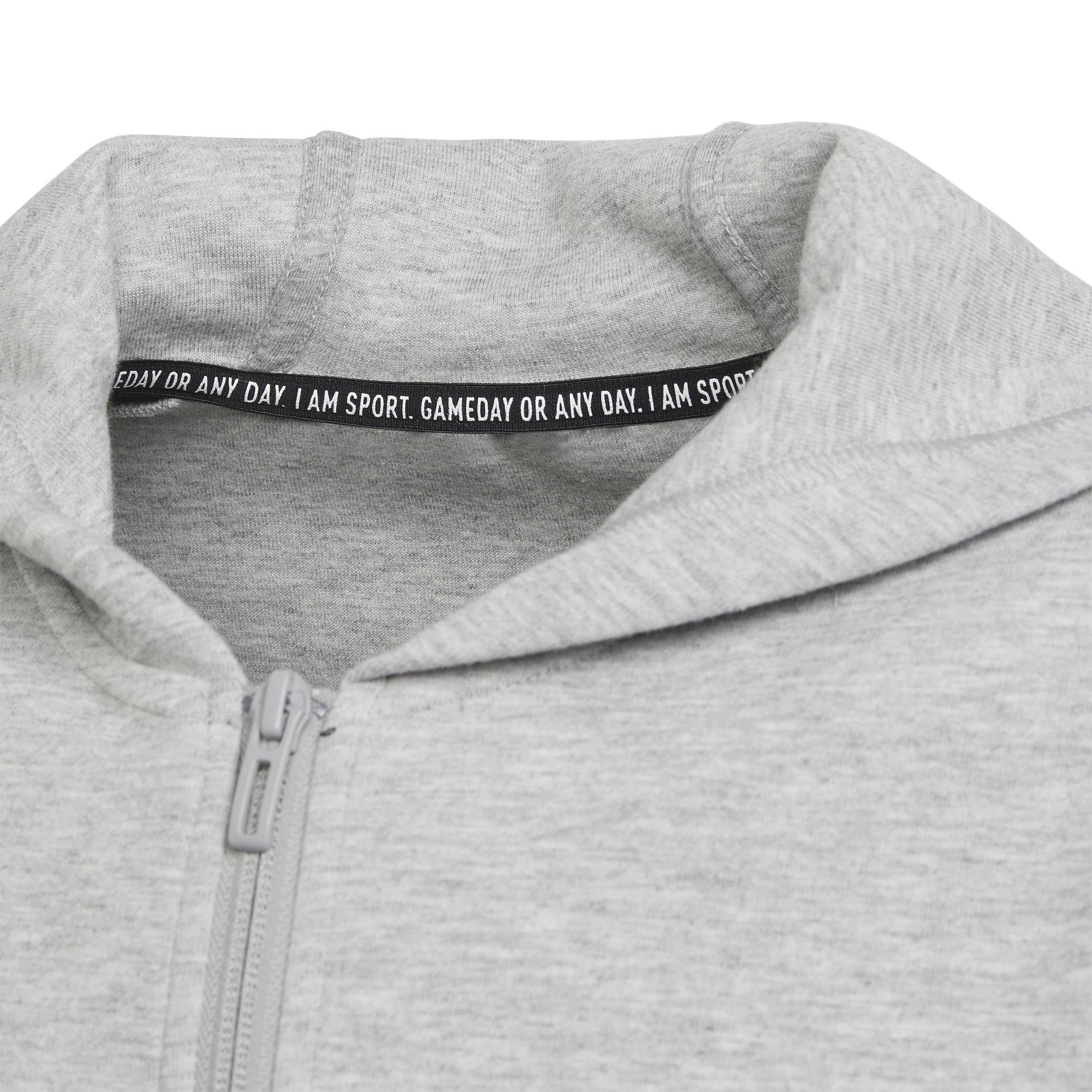 Kids Future Icons 3-Stripes Full-Zip Hoodie, Grey, A901_ONE, large image number 3