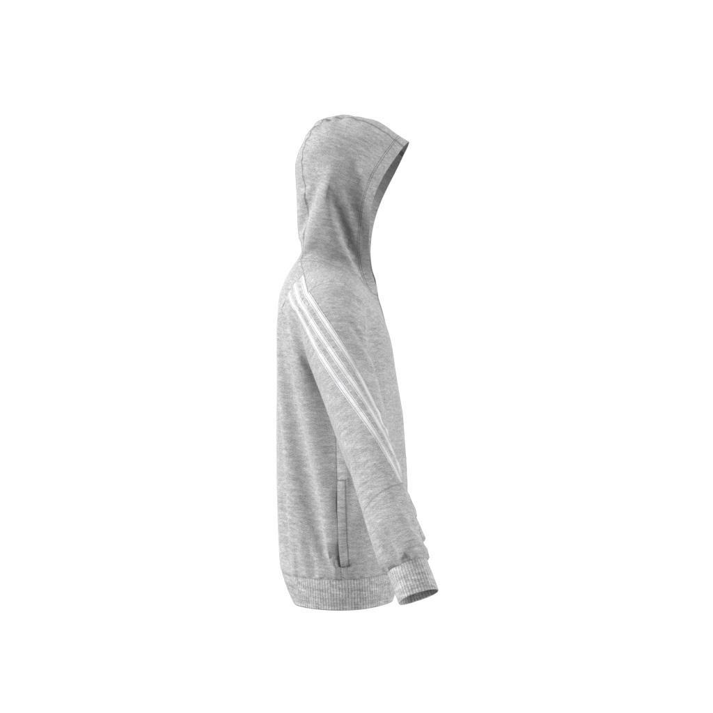 Kids Future Icons 3-Stripes Full-Zip Hoodie, Grey, A901_ONE, large image number 8