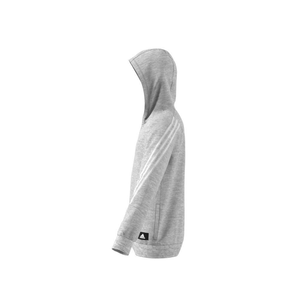 Kids Future Icons 3-Stripes Full-Zip Hoodie, Grey, A901_ONE, large image number 11