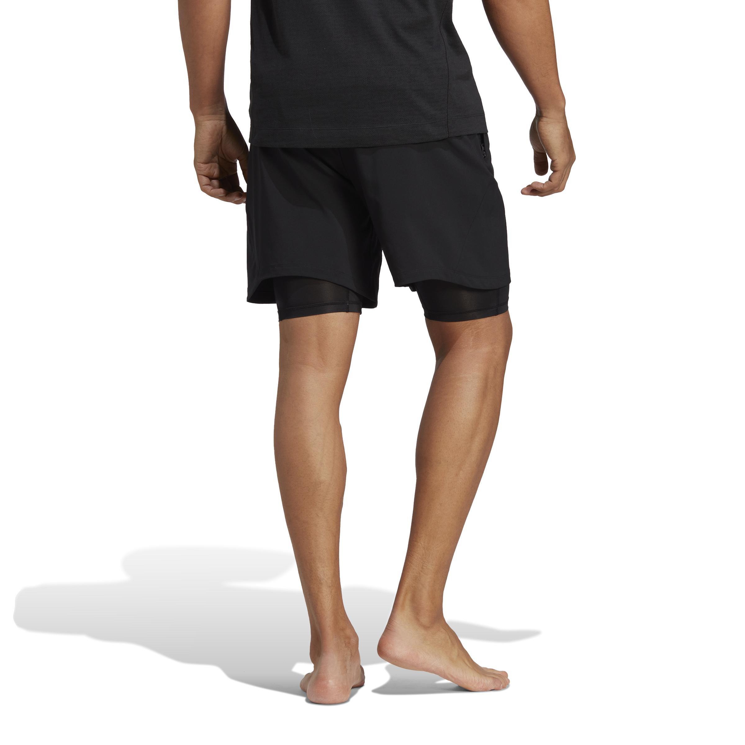 Yoga Training 2-In-1 Shorts, Black, A901_ONE, large image number 2