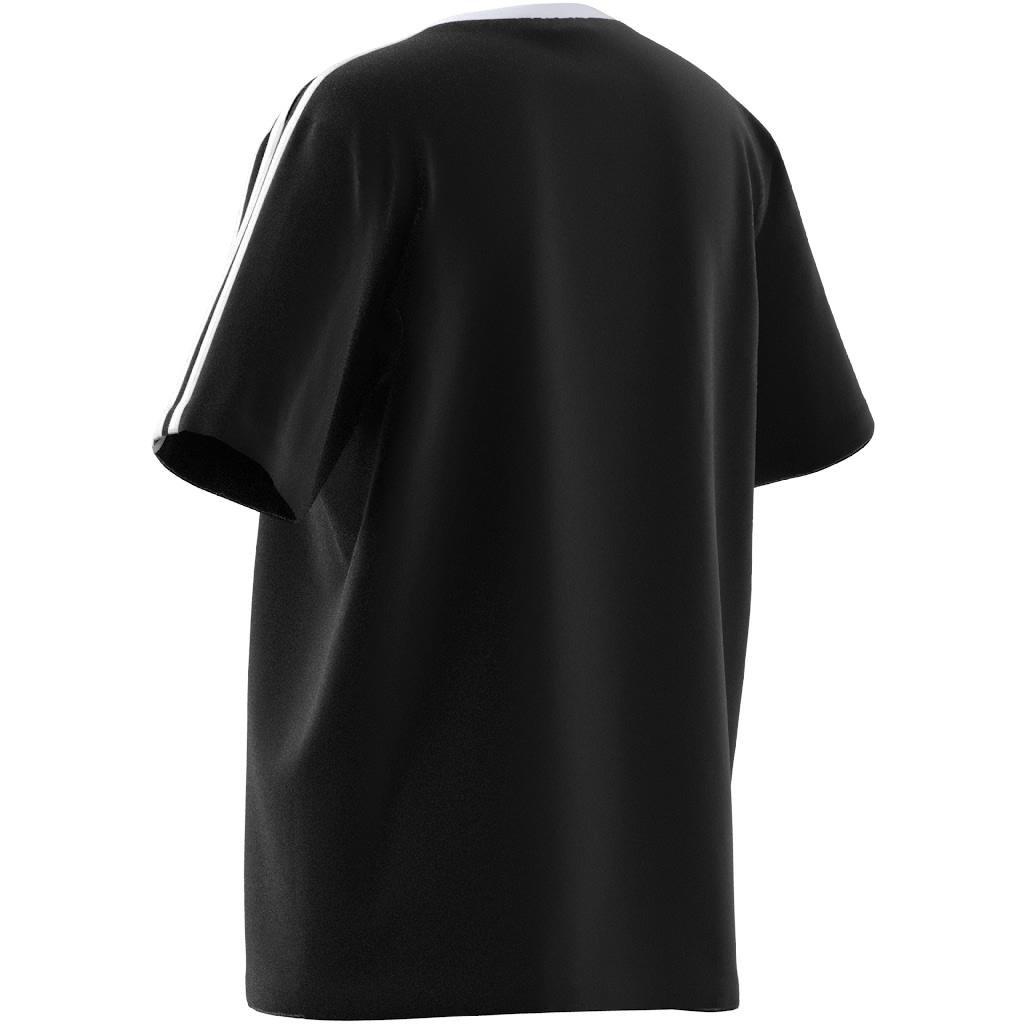 Kids Essentials 3-Stripes Cotton Loose Fit Boyfriend T-Shirt, Black, A901_ONE, large image number 7
