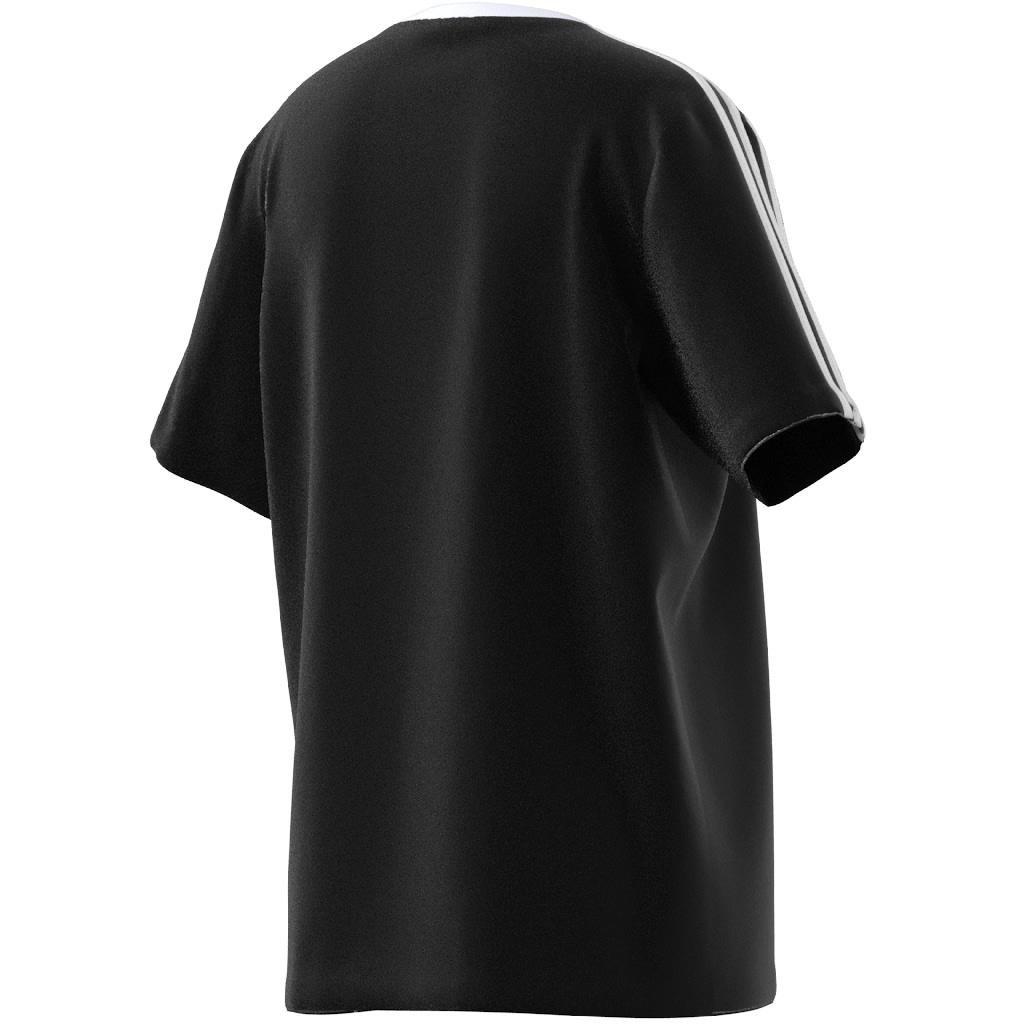 Kids Essentials 3-Stripes Cotton Loose Fit Boyfriend T-Shirt, Black, A901_ONE, large image number 8