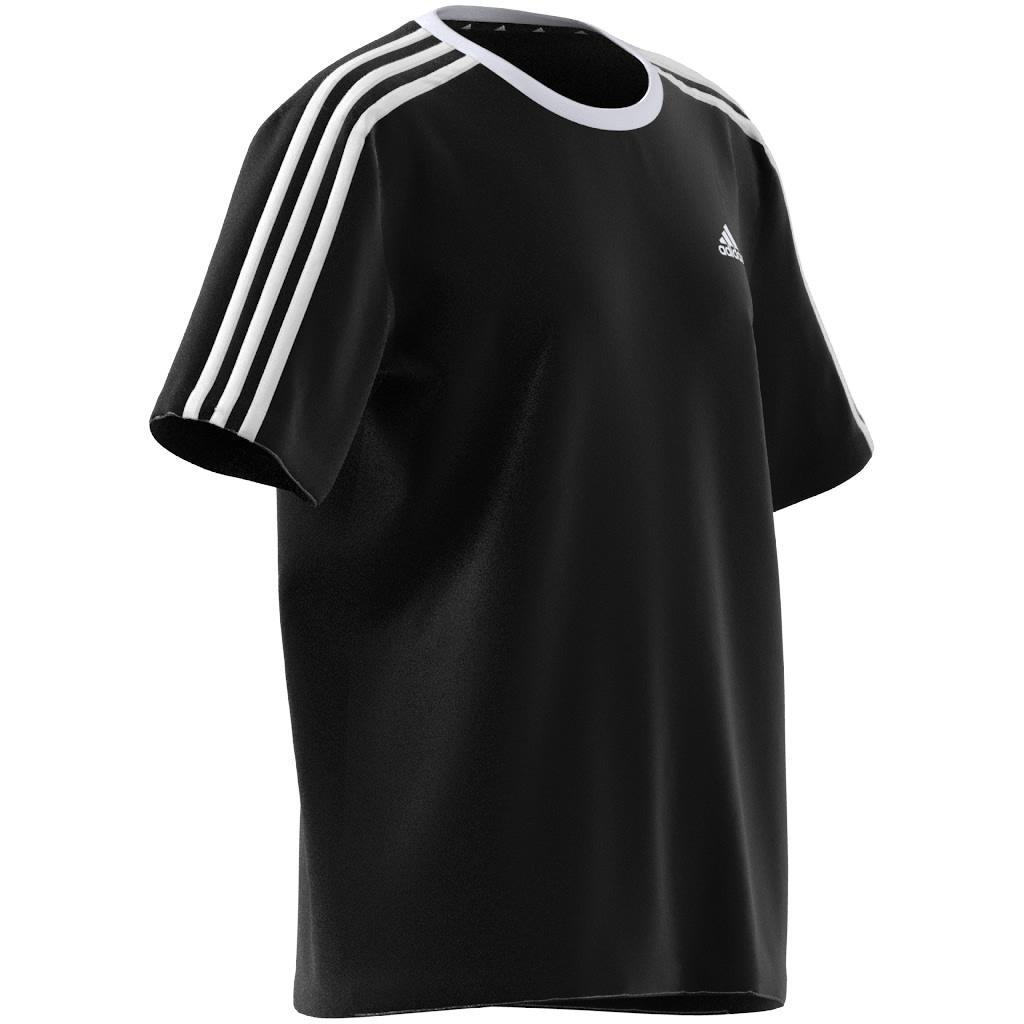 Kids Essentials 3-Stripes Cotton Loose Fit Boyfriend T-Shirt, Black, A901_ONE, large image number 9