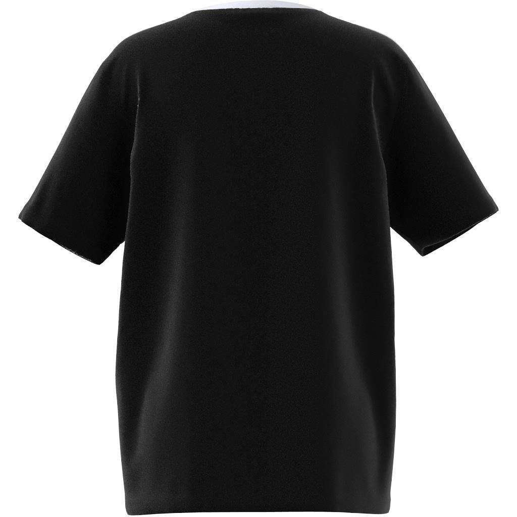 Kids Essentials 3-Stripes Cotton Loose Fit Boyfriend T-Shirt, Black, A901_ONE, large image number 12