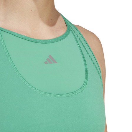 Women Hiit Heat.Rdy Crop Training Tank Top, Green, A901_ONE, large image number 5