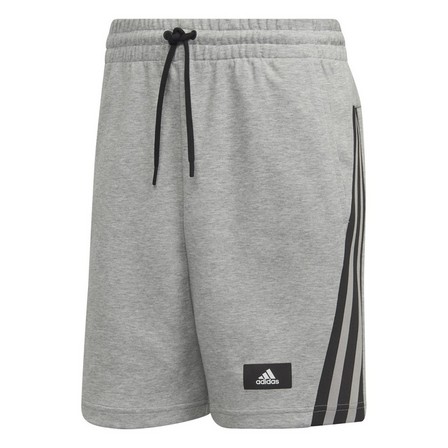 Men Adidas Sportswear Future Icons 3-Stripes Shorts, Grey, A901_ONE, large image number 2