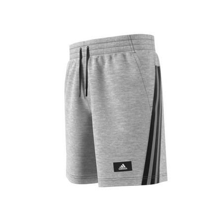 Men Adidas Sportswear Future Icons 3-Stripes Shorts, Grey, A901_ONE, large image number 6