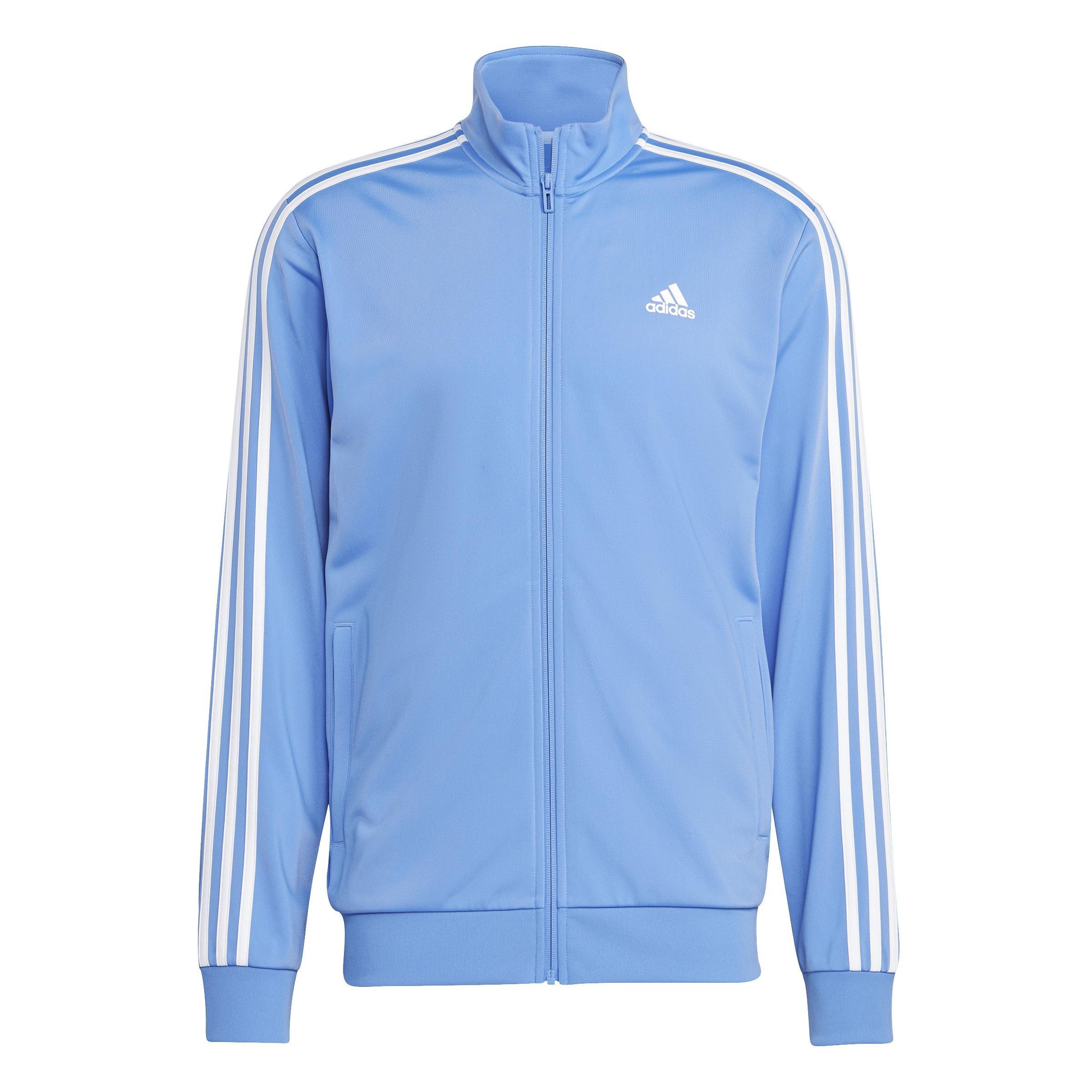 Essentials Warm-Up 3-Stripes Track Top, Blue, A901_ONE, large image number 1
