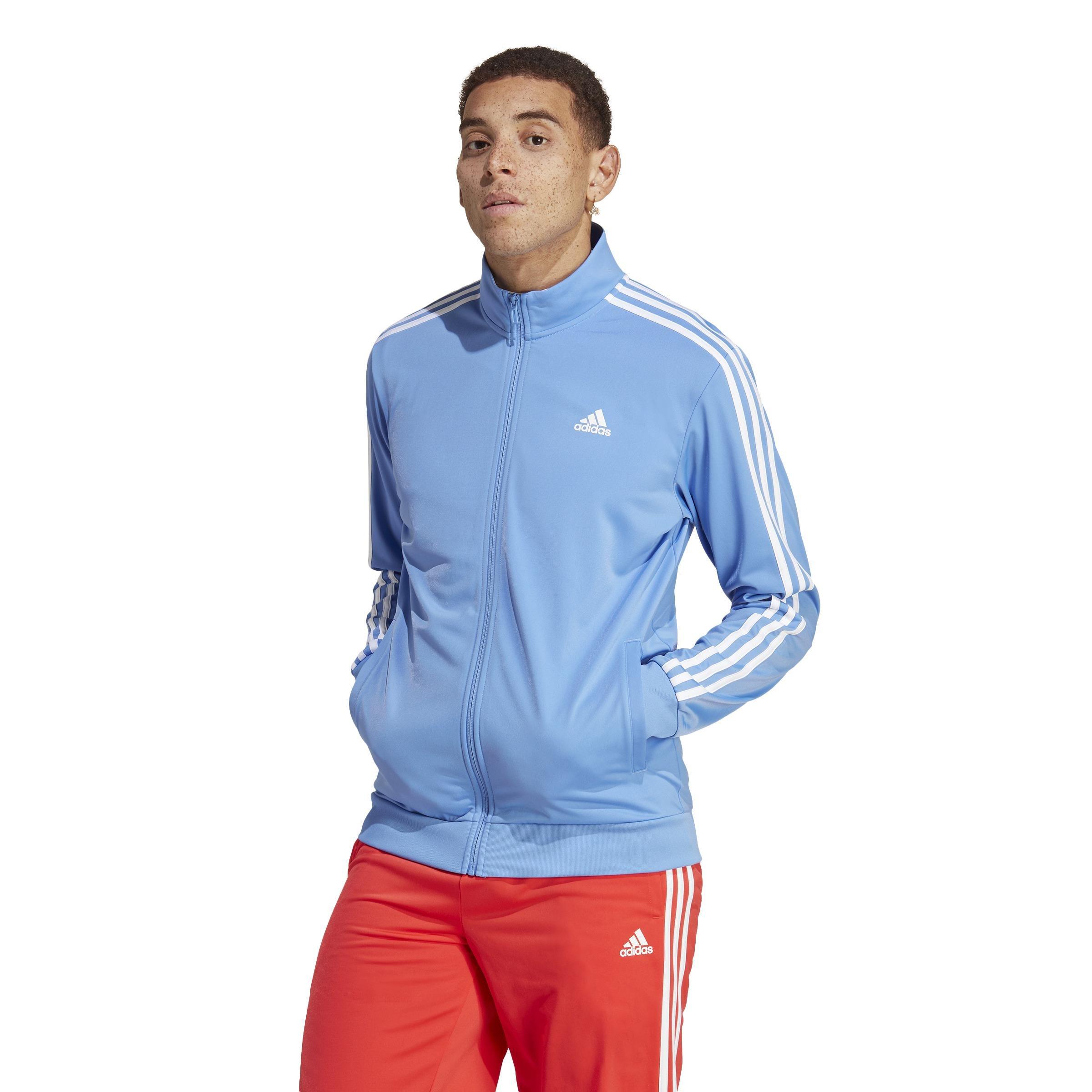 Essentials Warm-Up 3-Stripes Track Top, Blue, A901_ONE, large image number 6