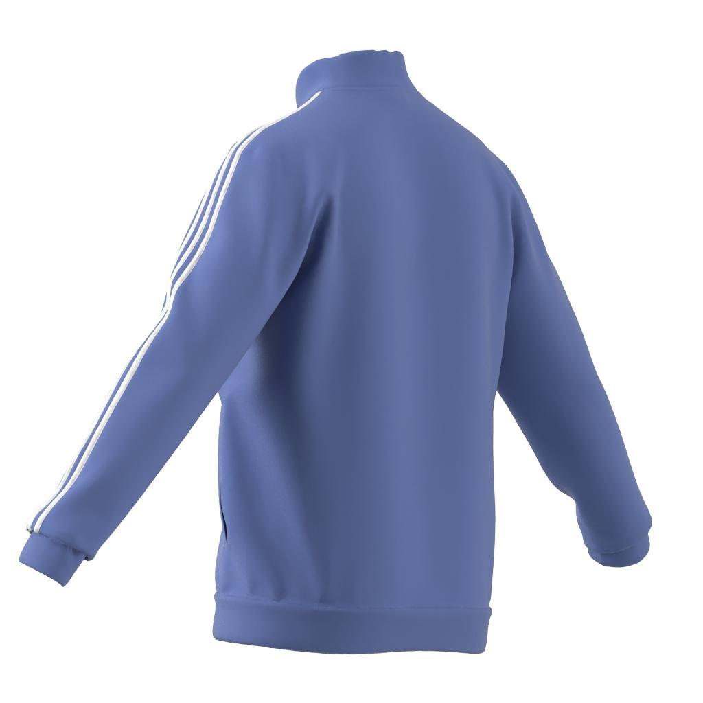 Essentials Warm-Up 3-Stripes Track Top, Blue, A901_ONE, large image number 15