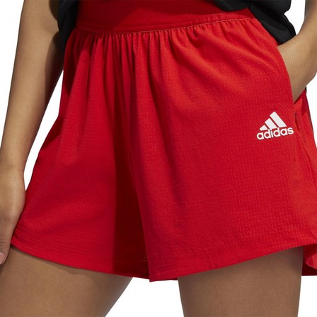 Women Training Heat.Rdy Lightweight Woven Shorts , Red, A901_ONE, large image number 4