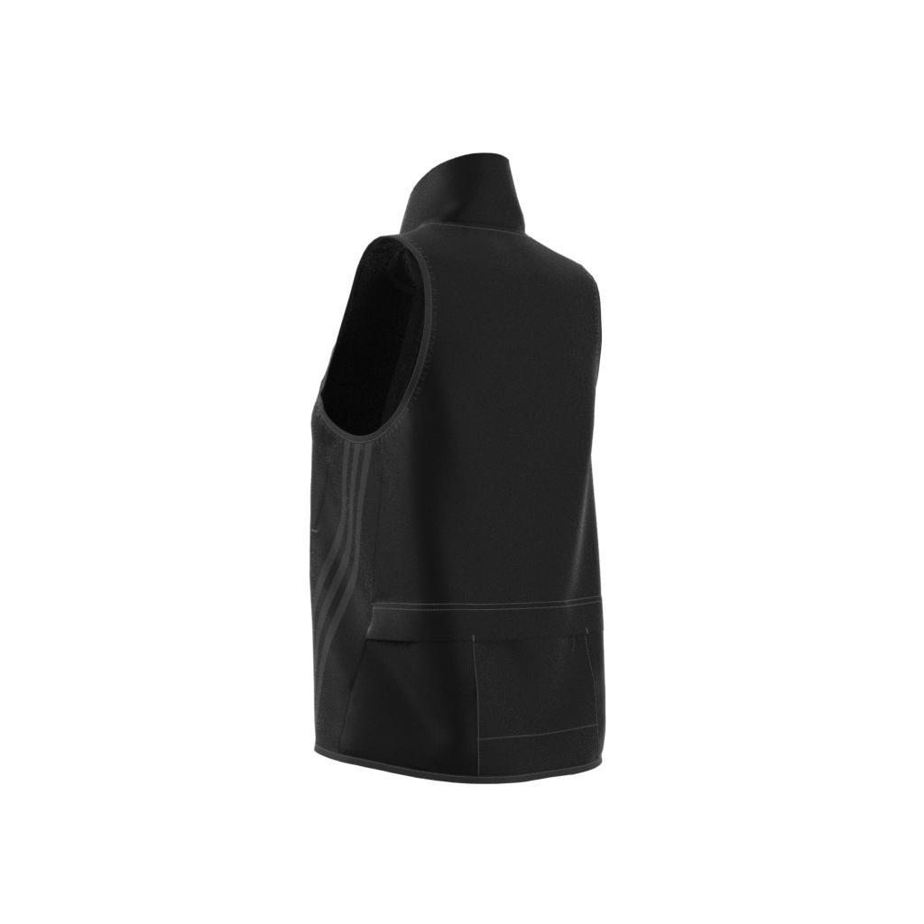 Run Icon 3-Stripes Running Wind Vest, Black, , large image number 2