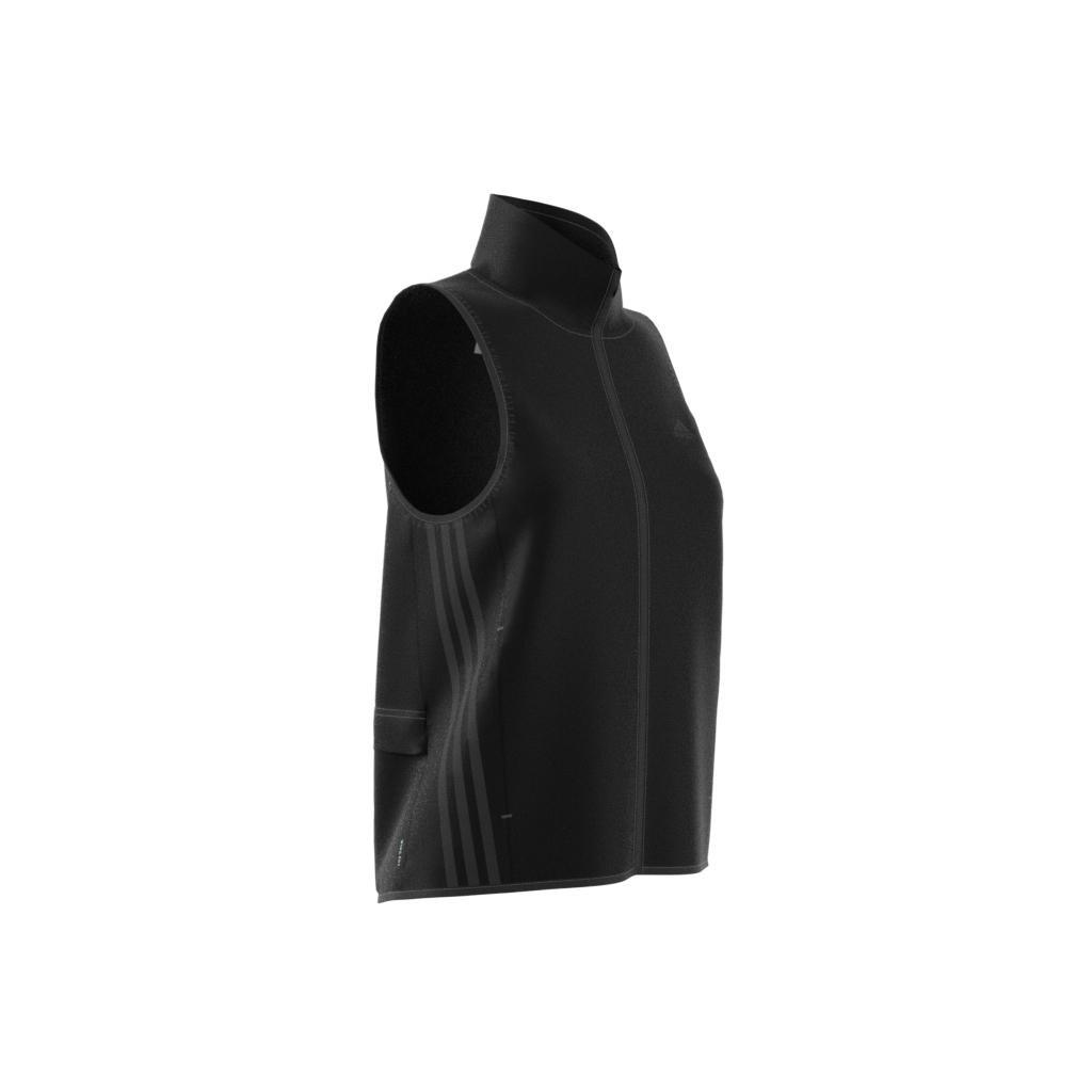 Run Icon 3-Stripes Running Wind Vest, Black, A901_ONE, large image number 5