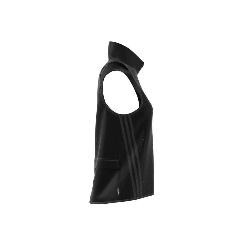 Run Icon 3-Stripes Running Wind Vest, Black, , large image number 6