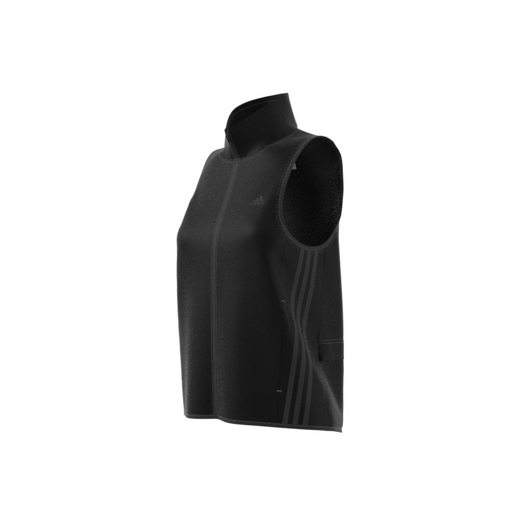 Run Icon 3-Stripes Running Wind Vest, Black, A901_ONE, large image number 8