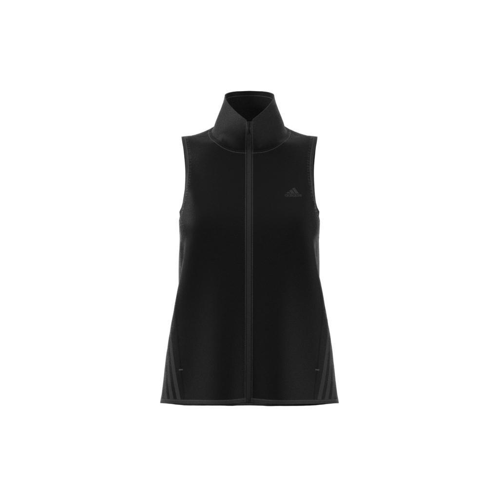 Adidas Womens Vest Run Icon 3-Stripes Running Gilet, Black, H56805, 2XS :  : Fashion