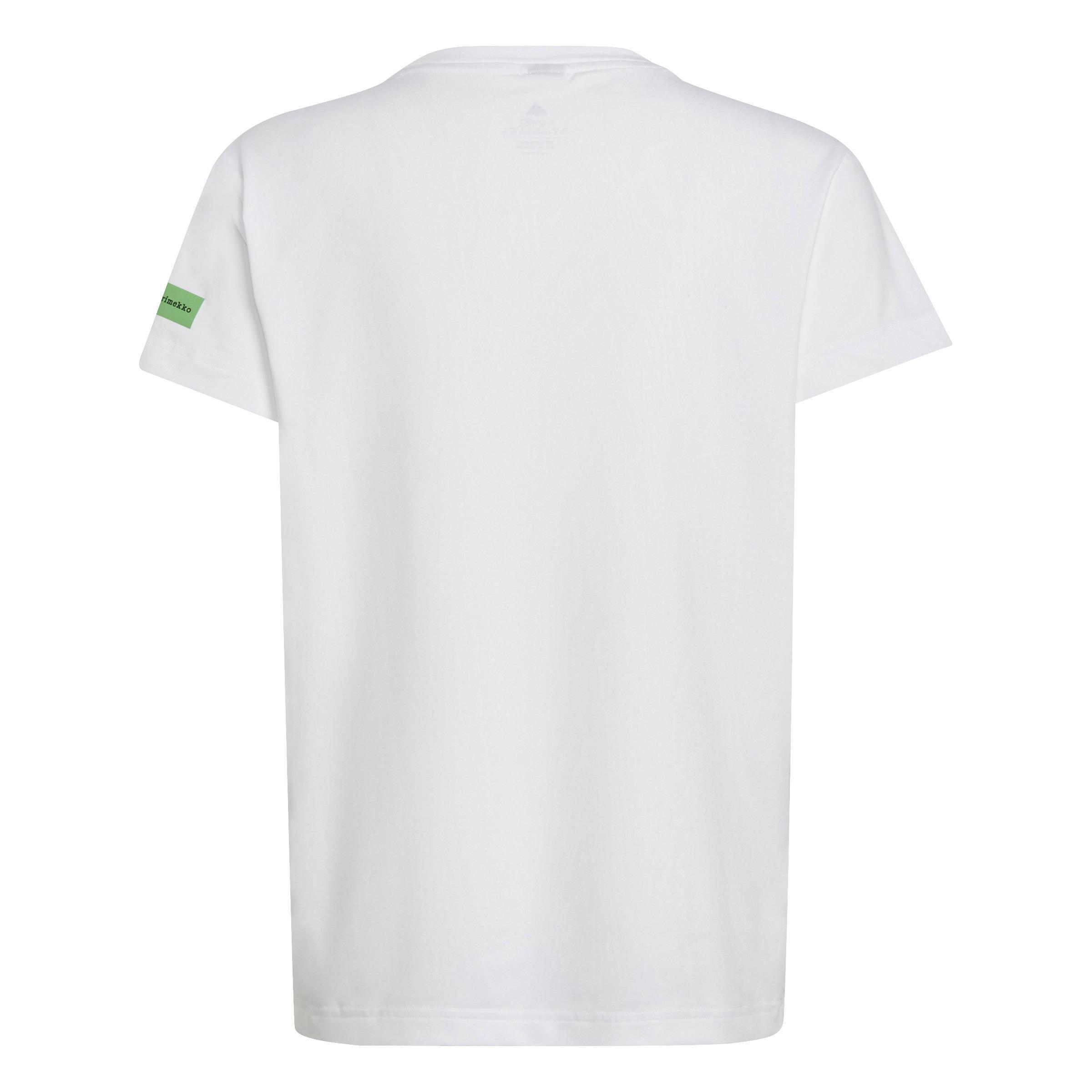 Kids Marimekko Aeroready Training Floral-Print T-Shirt, White, A901_ONE, large image number 4