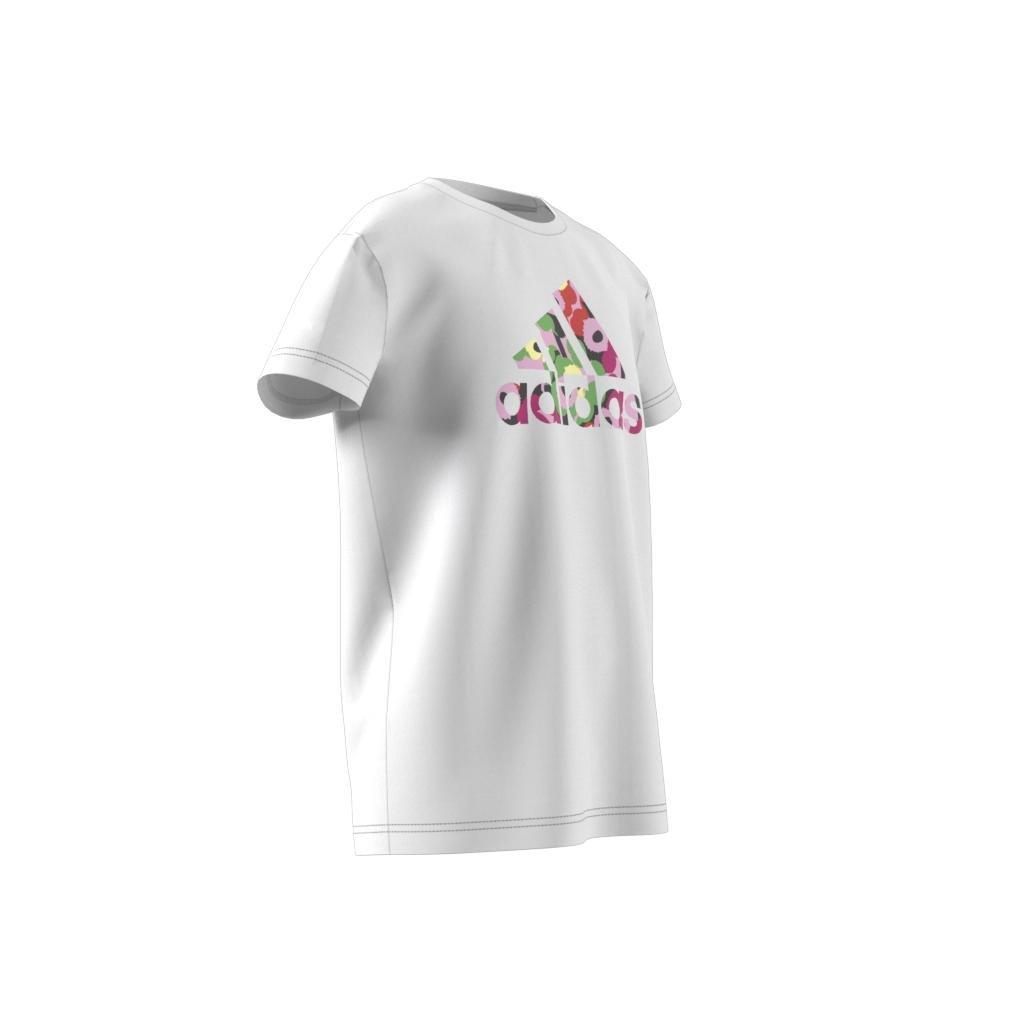 Kids Marimekko Aeroready Training Floral-Print T-Shirt, White, A901_ONE, large image number 11
