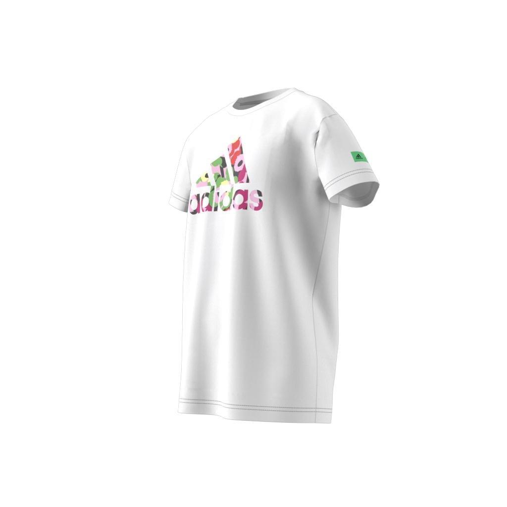 Kids Marimekko Aeroready Training Floral-Print T-Shirt, White, A901_ONE, large image number 14