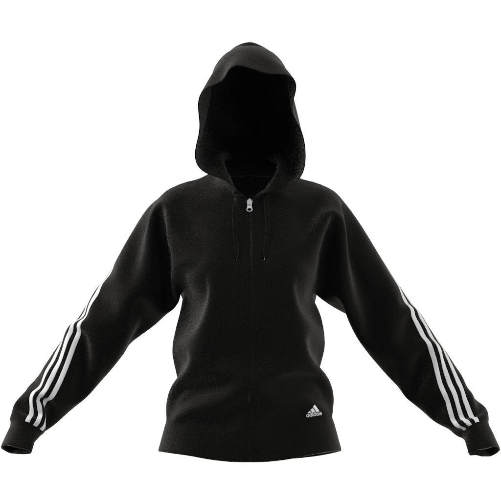 adidas Sportswear Future Icons 3-Stripes Hooded Track Top, Black, A901_ONE, large image number 7