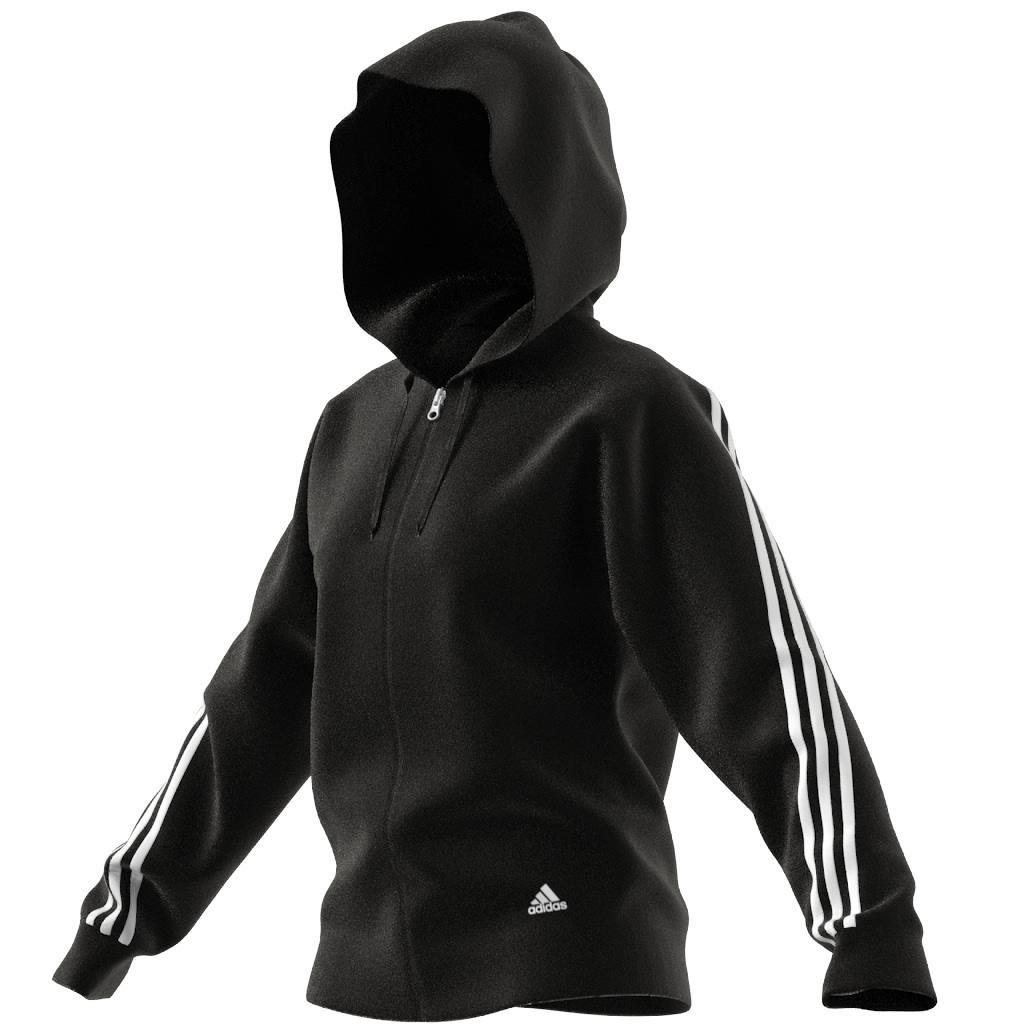adidas Sportswear Future Icons 3-Stripes Hooded Track Top, Black, A901_ONE, large image number 8