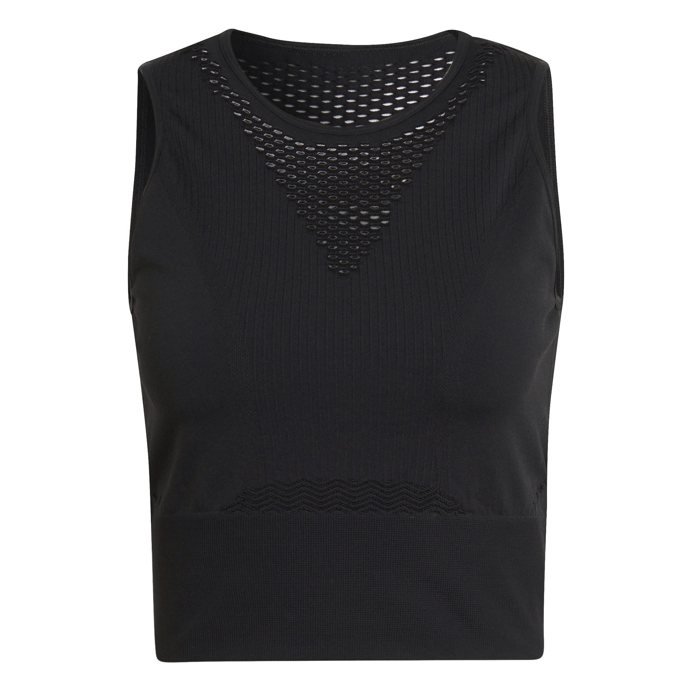Run Fast AEROKNIT Running Crop Top, Black, , large image number 0