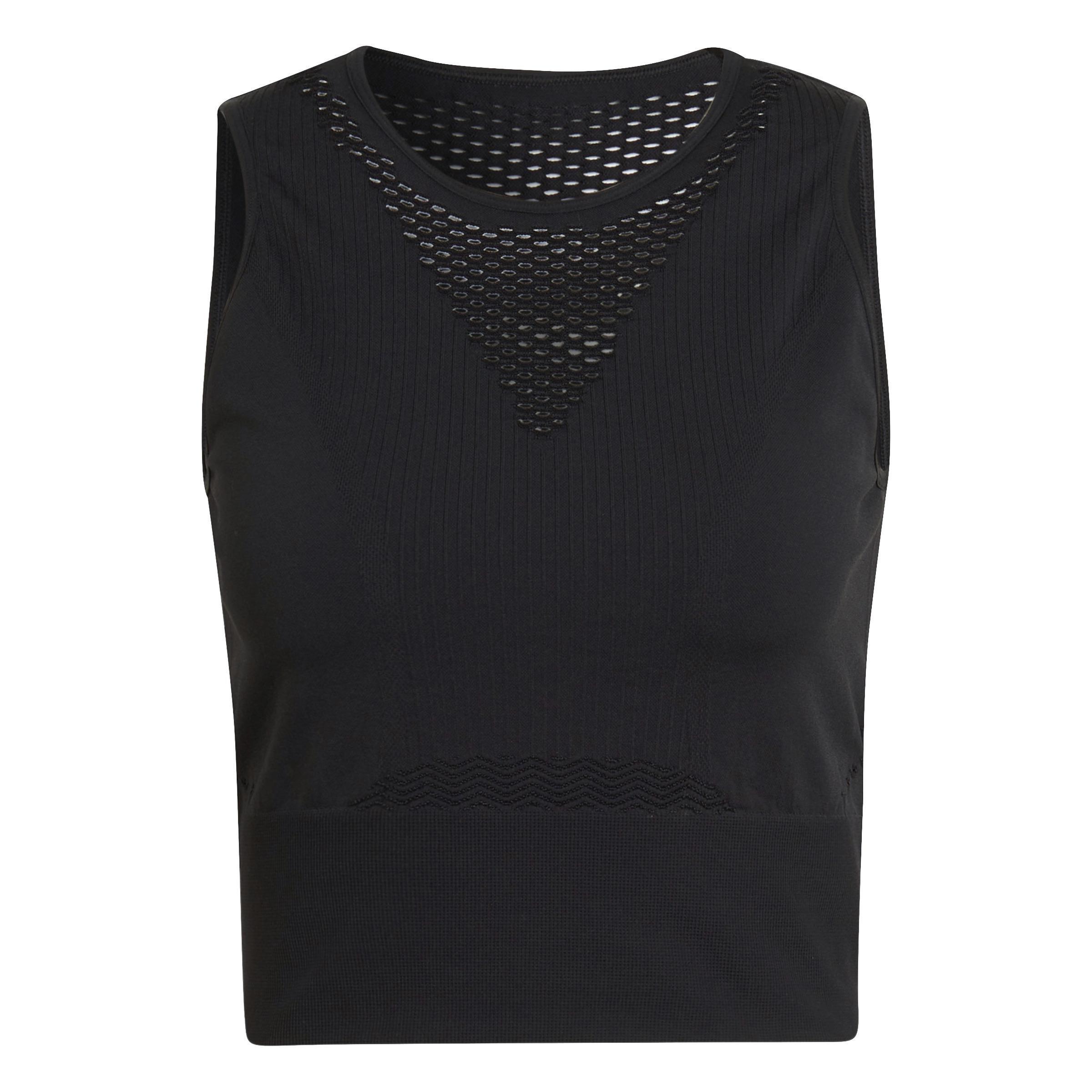 Run Fast AEROKNIT Running Crop Top, Black, , large image number 1
