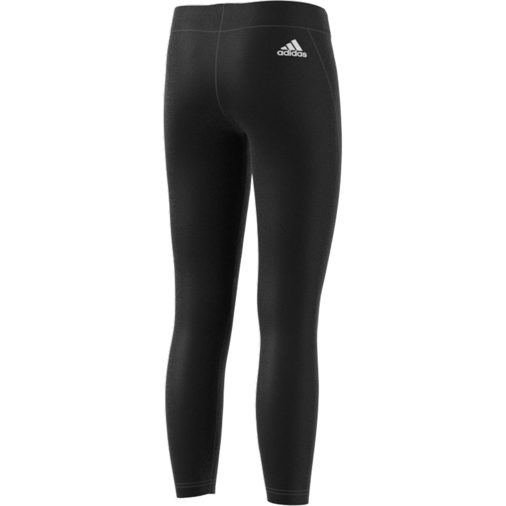 Kids Future Icons 3-Stripes Cotton Leggings, Black, A901_ONE, large image number 2