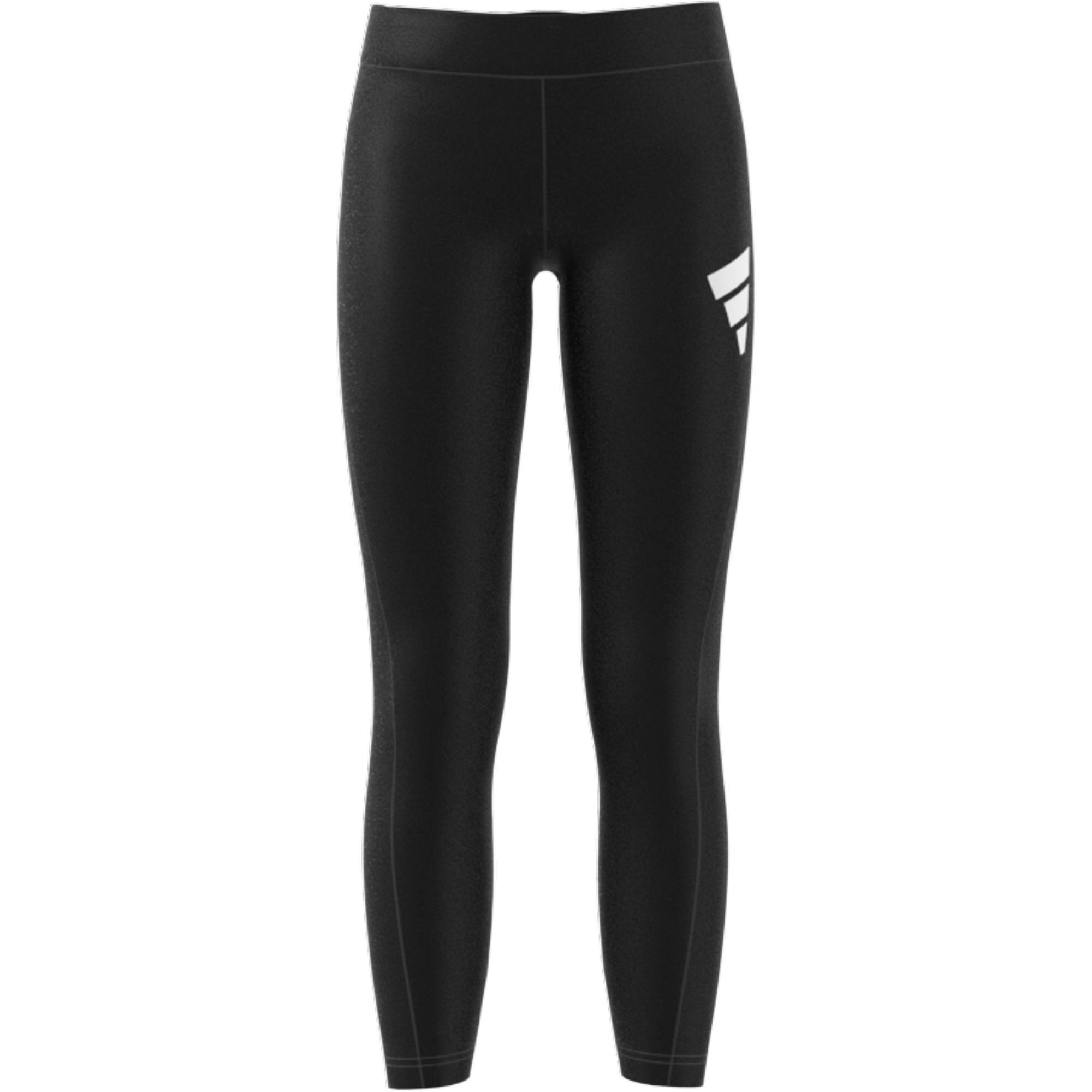 Kids Future Icons 3-Stripes Cotton Leggings, Black, A901_ONE, large image number 8