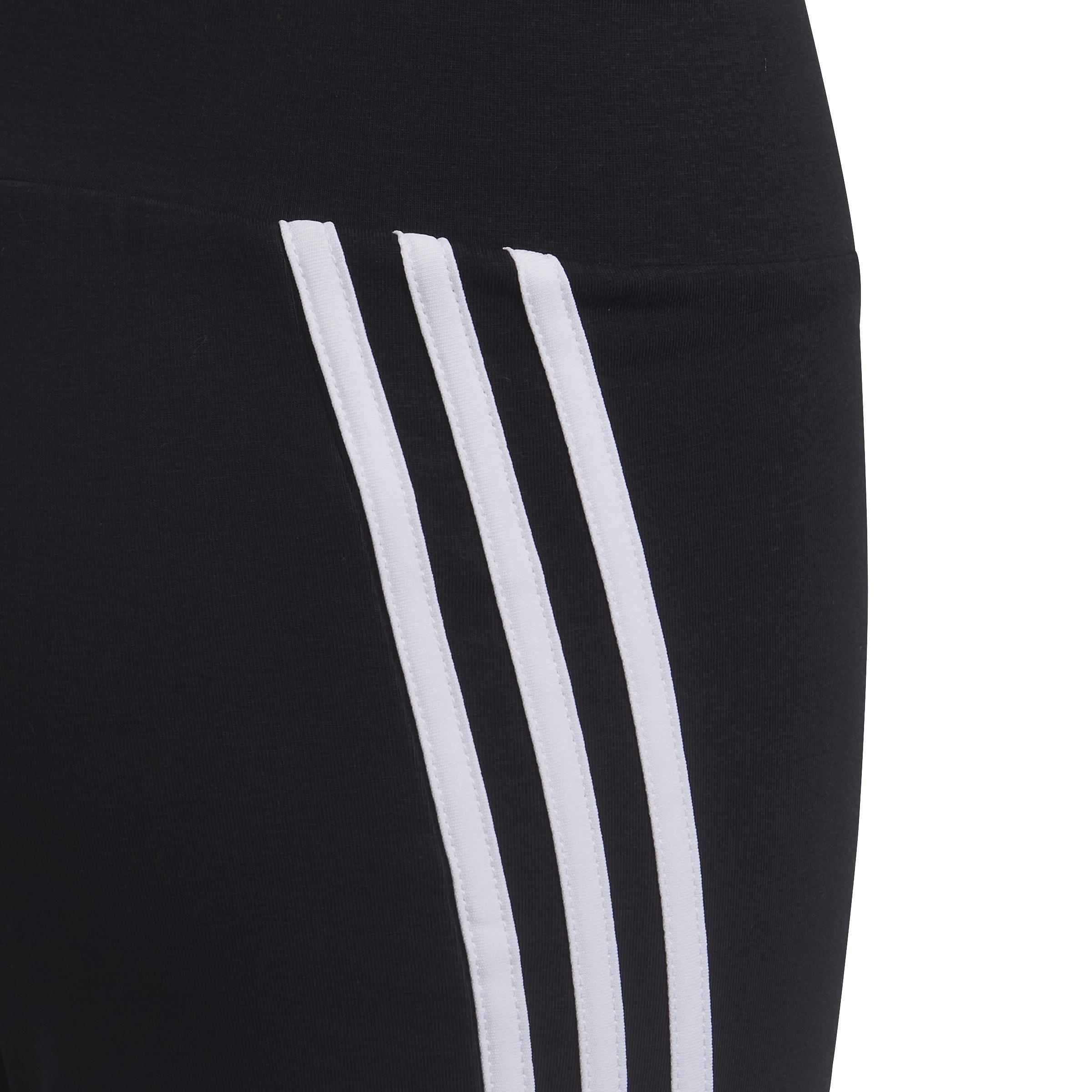 Kids Future Icons 3-Stripes Flared Cotton Leggings, Black, , large image number 5