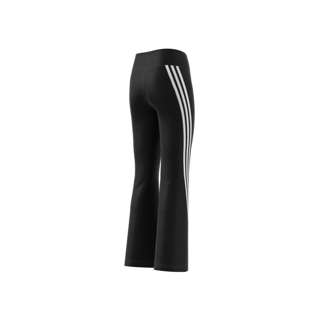 Kids Future Icons 3-Stripes Flared Cotton Leggings, Black, , large image number 6