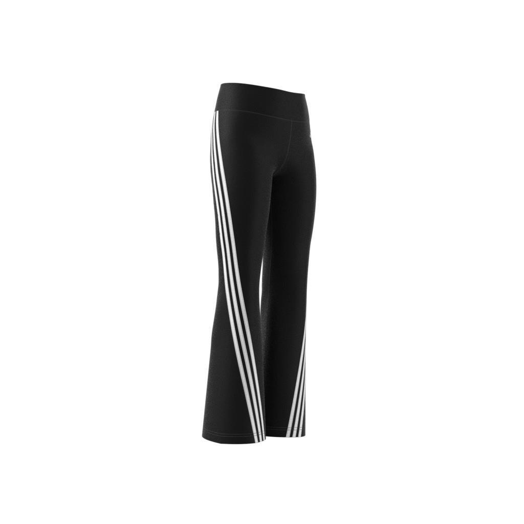 Kids Future Icons 3-Stripes Flared Cotton Leggings, Black, , large image number 9