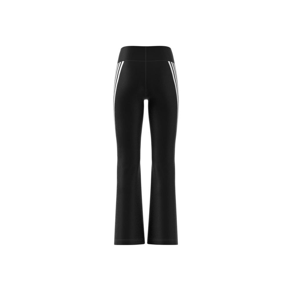 Kids Future Icons 3-Stripes Flared Cotton Leggings, Black, , large image number 10