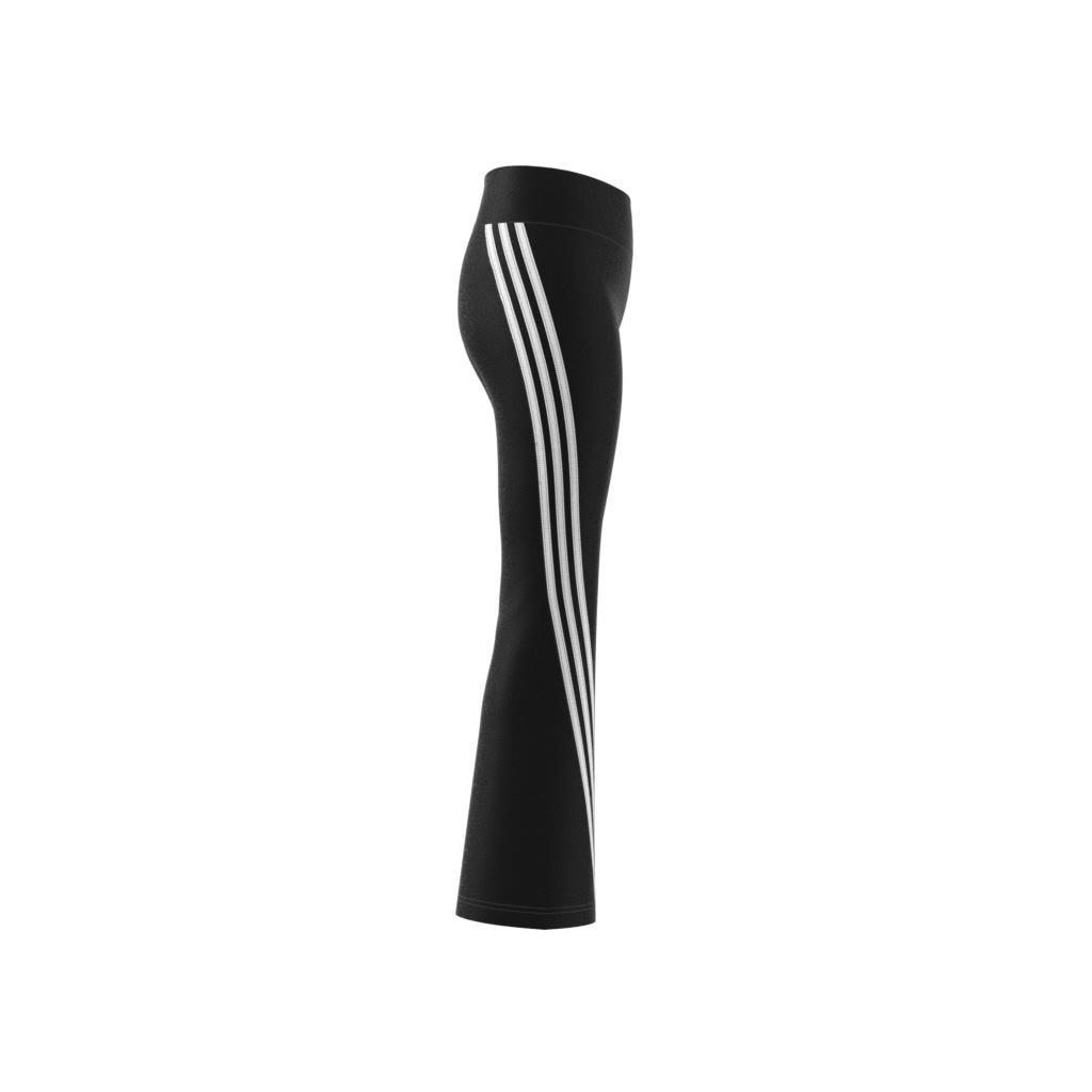 Kids Future Icons 3-Stripes Flared Cotton Leggings, Black, , large image number 11